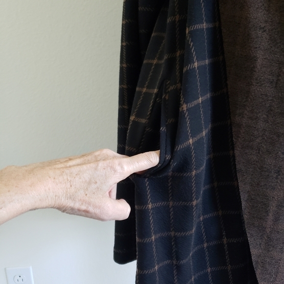 Anthropologie Sanctuary Windowpane Plaid Wrap Sweater Cardigan size Small - Picture 9 of 14